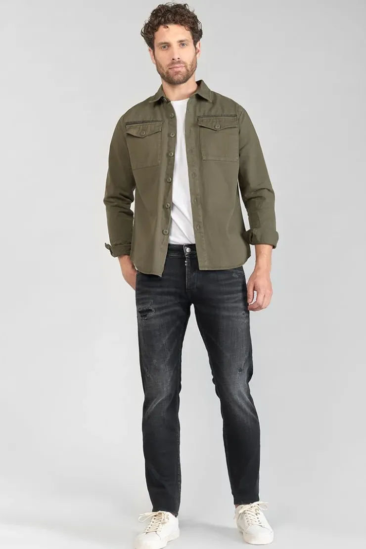 Homme Le Temps des Cerises Coupe Adjusted-Cantini 700/11 Adjusted Jeans Destroy Noir N°1