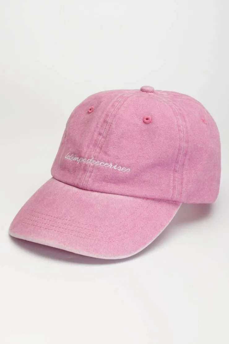 Femme Le Temps des Cerises Chapeaux & Bonnets-Casquette Meziane Rose Delavee