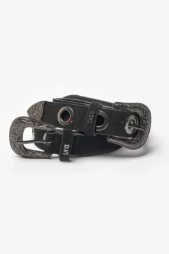 Femme Le Temps des Cerises Ceintures-Ceinture Esera En Cuir Noir