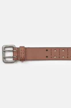 Homme Le Temps des Cerises Ceintures-Ceinture Geles En Cuir Marron