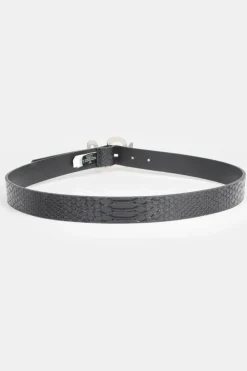 Femme Le Temps des Cerises Ceintures-Ceinture Haouz A Motif Python Noir