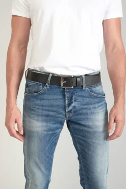 Homme Le Temps des Cerises Ceintures-Ceinture Libar En Cuir Noir