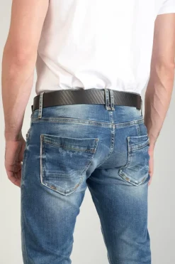 Homme Le Temps des Cerises Ceintures-Ceinture Libar En Cuir Noir