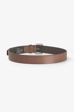 Homme Le Temps des Cerises Ceintures-Ceinture Meral En Cuir Marron