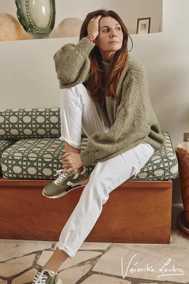 Femme Le Temps des Cerises Coupe Boyfit-Charpentier Boyfit By Veronika Loubry Jeans Blanc