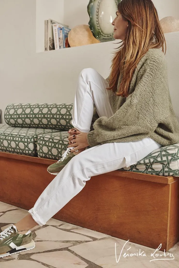 Femme Le Temps des Cerises Coupe Boyfit-Charpentier Boyfit By Veronika Loubry Jeans Blanc