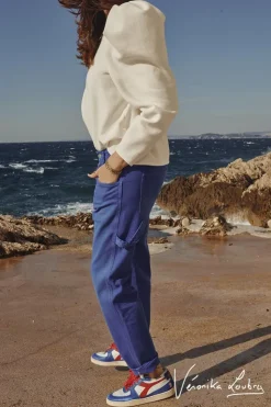 Femme Le Temps des Cerises Coupe Boyfit-Charpentier Boyfit By Veronika Loubry Jeans Bleu