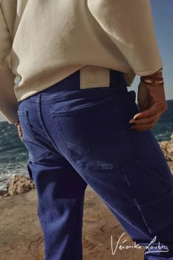 Femme Le Temps des Cerises Coupe Boyfit-Charpentier Boyfit By Veronika Loubry Jeans Bleu