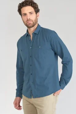 Homme Le Temps des Cerises Chemises-Chemise Adol Bleu Petrole