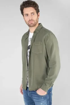 Homme Le Temps des Cerises Chemises-Chemise Balt Kaki