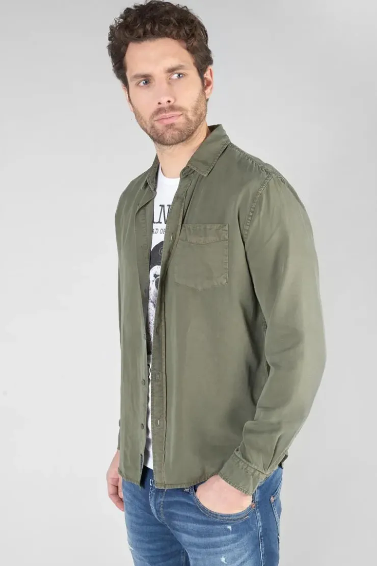 Homme Le Temps des Cerises Chemises-Chemise Balt Kaki