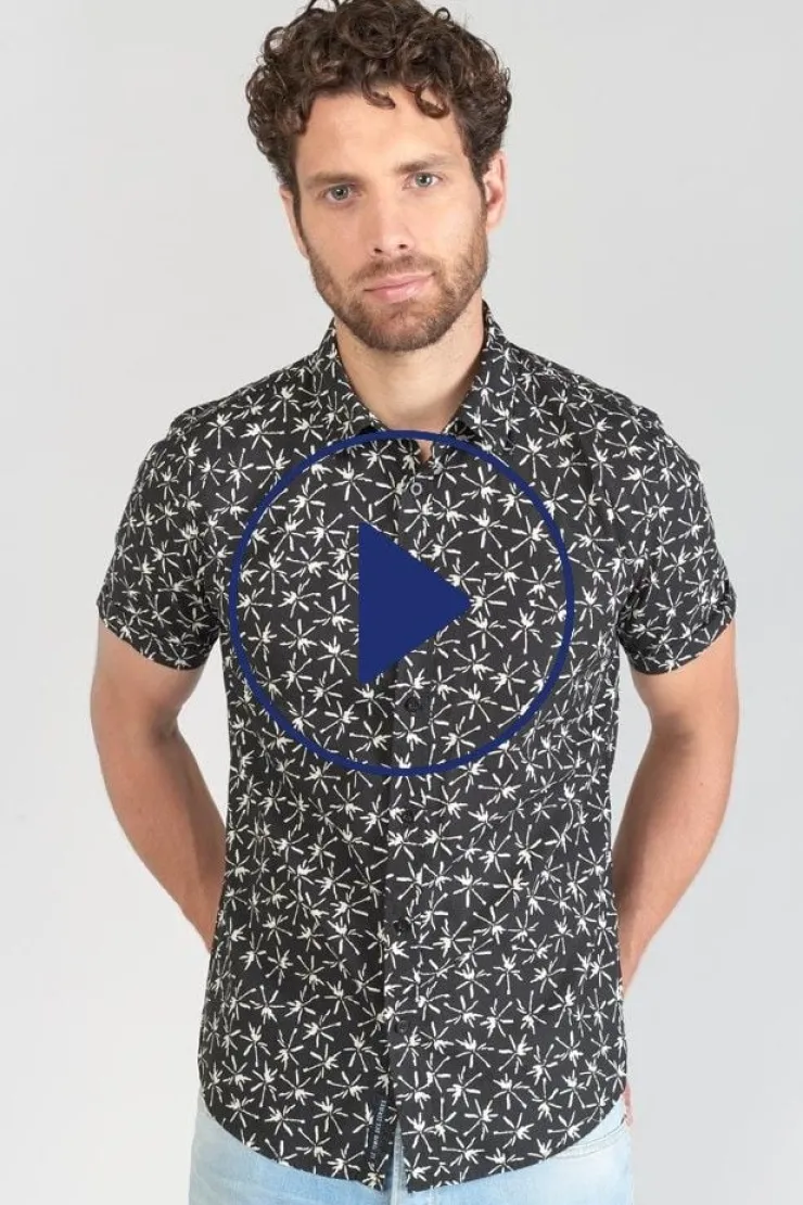Homme Le Temps des Cerises Chemises-Chemise Belis Noire Et Blanche