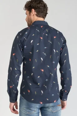 Homme Le Temps des Cerises Chemises-Chemise Birdy A Motif Oiseaux