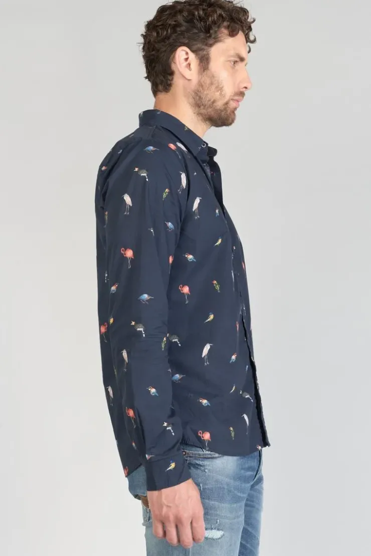 Homme Le Temps des Cerises Chemises-Chemise Birdy A Motif Oiseaux