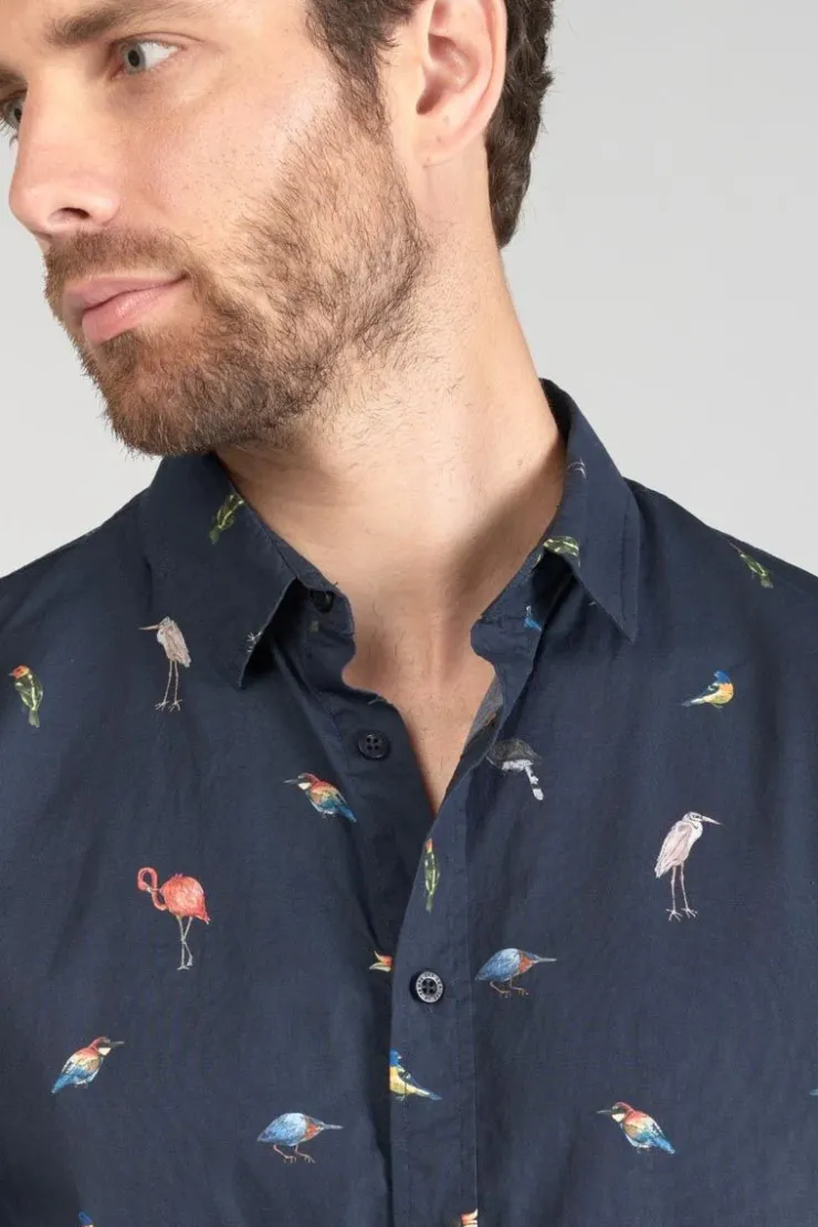 Homme Le Temps des Cerises Chemises-Chemise Birdy A Motif Oiseaux
