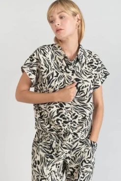Femme Le Temps des Cerises Chemises-Chemise En Lin Melange Noor A Motif Animalier