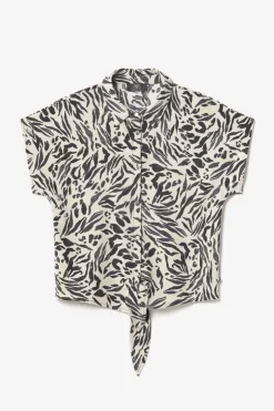 Femme Le Temps des Cerises Chemises-Chemise En Lin Melange Noor A Motif Animalier