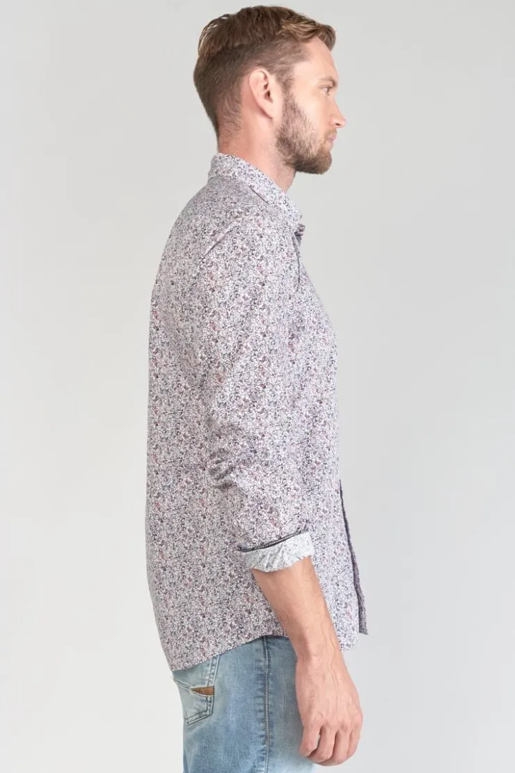 Homme Le Temps des Cerises Chemises-Chemise Flam A Motif Fleuri Rose