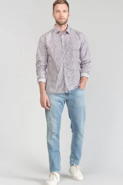 Homme Le Temps des Cerises Chemises-Chemise Flam A Motif Fleuri Rose