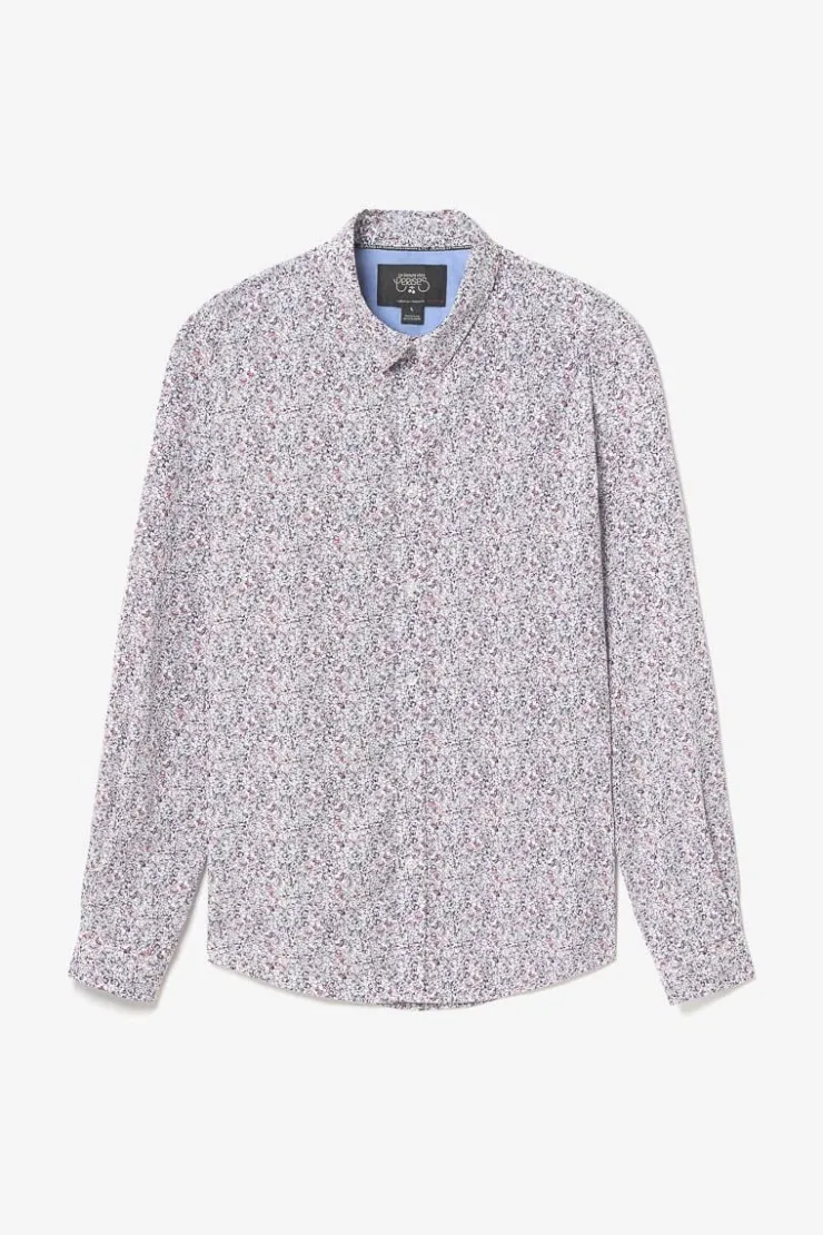 Homme Le Temps des Cerises Chemises-Chemise Flam A Motif Fleuri Rose
