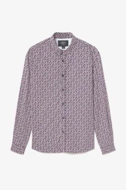 Homme Le Temps des Cerises Chemises-Chemise Floy A Motif Fleuri Rouge