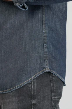 Homme Le Temps des Cerises Chemises Et Vestes-Chemise Juanito En Jeans Brut