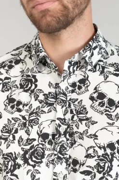 Homme Le Temps des Cerises Chemises-Chemise Krift A Motif Crane