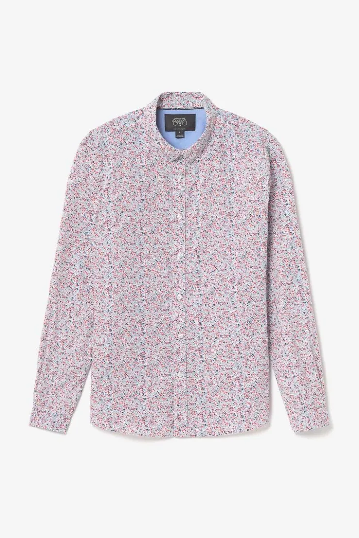 Homme Le Temps des Cerises Chemises-Chemise Rodel A Motif Fleuri Rouge Et Bleu