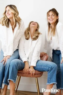 Femme Le Temps des Cerises Coupe Regular-Collab @Paulinetrrs Pablo Taille Haute 7/8Eme Jeans Bleu N°4