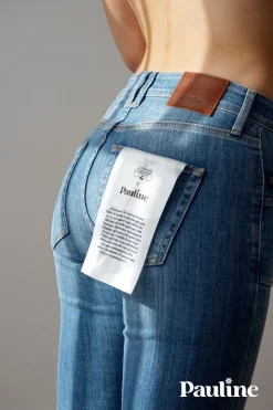 Femme Le Temps des Cerises Coupe Regular-Collab @Paulinetrrs Pablo Taille Haute 7/8Eme Jeans Bleu N°4