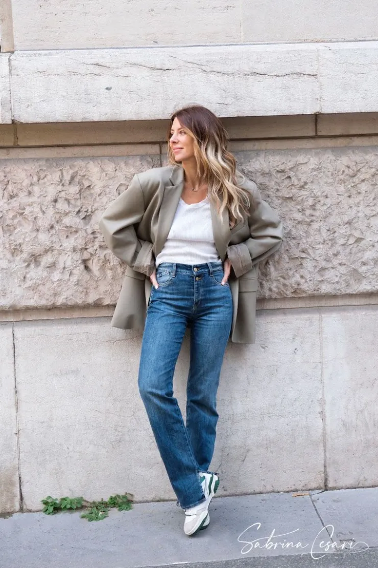 Femme Le Temps des Cerises Coupe Regular-Collab @Sabrinacsari Roma 400/19 Mom Taille Haute Jeans Bleu N°1