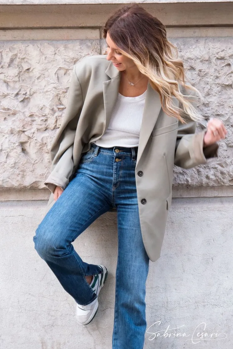 Femme Le Temps des Cerises Coupe Regular-Collab @Sabrinacsari Roma 400/19 Mom Taille Haute Jeans Bleu N°1