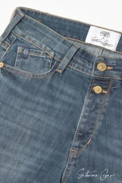 Femme Le Temps des Cerises Coupe Regular-Collab @Sabrinacsari Roma 400/19 Mom Taille Haute Jeans Bleu N°1