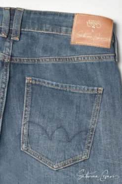 Femme Le Temps des Cerises Coupe Regular-Collab @Sabrinacsari Roma 400/19 Mom Taille Haute Jeans Bleu N°1