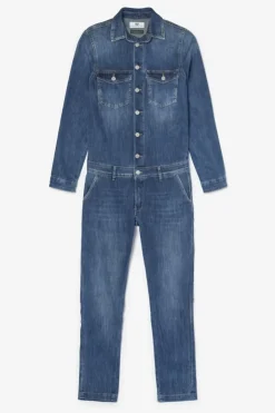 Femme Le Temps des Cerises Salopettes & Combinaisons-Combinaison En Jeans Sena Bleue