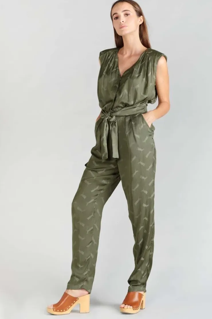 Femme Le Temps des Cerises Combinaisons-Combinaison Pantalon Arte En Jacquard Kaki