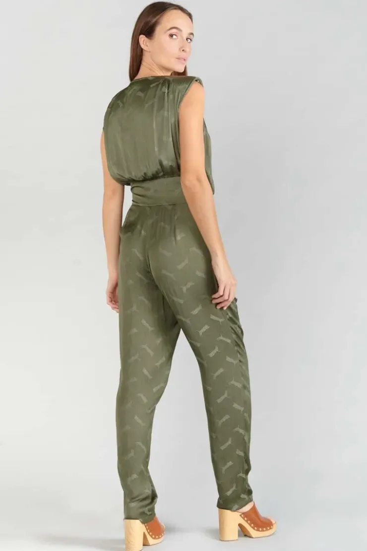 Femme Le Temps des Cerises Combinaisons-Combinaison Pantalon Arte En Jacquard Kaki