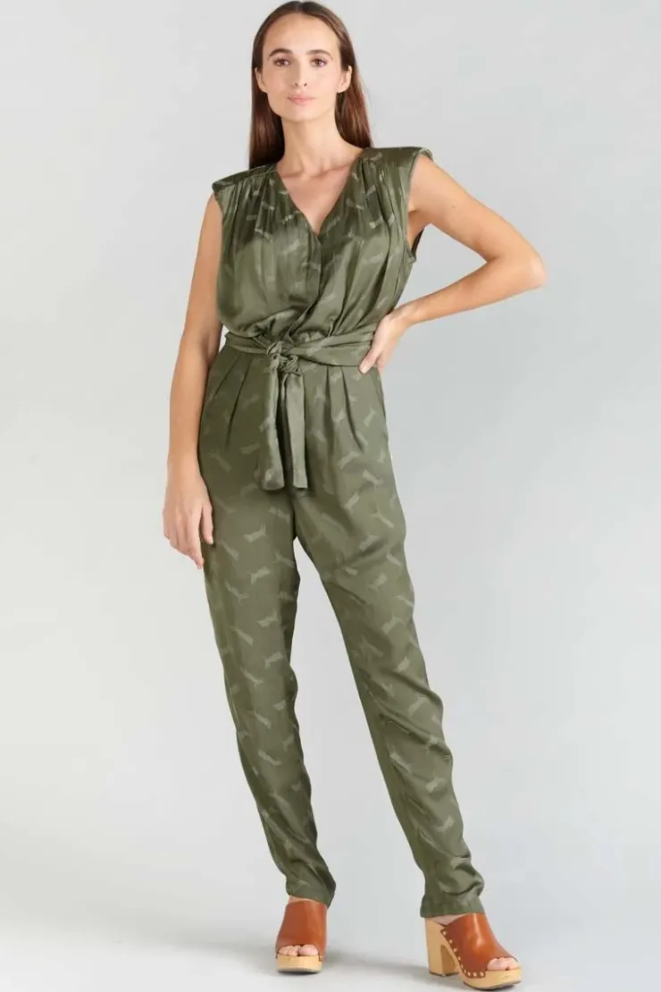 Femme Le Temps des Cerises Combinaisons-Combinaison Pantalon Arte En Jacquard Kaki