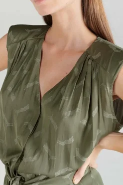 Femme Le Temps des Cerises Combinaisons-Combinaison Pantalon Arte En Jacquard Kaki