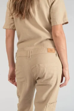 Femme Le Temps des Cerises Combinaisons-Combinaison Pantalon Luminy Beige Sable