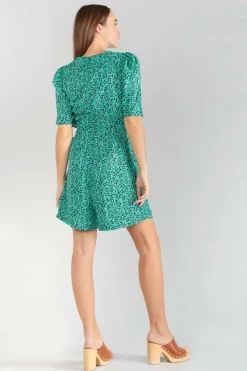 Femme Le Temps des Cerises Combinaisons-Combi-Short Amira A Motif Vert