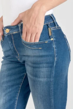 Femme Le Temps des Cerises Jupes & Shorts-Corsaire Vallon En Jeans Bleu Delave