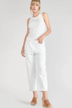 Femme Le Temps des Cerises Coupe Boyfit-Cosy Boyfit 7/8Eme Jeans Blanc