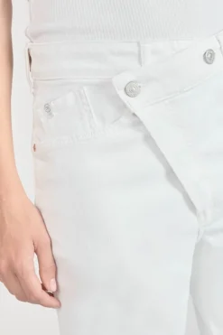 Femme Le Temps des Cerises Coupe Boyfit-Cosy Boyfit 7/8Eme Jeans Blanc