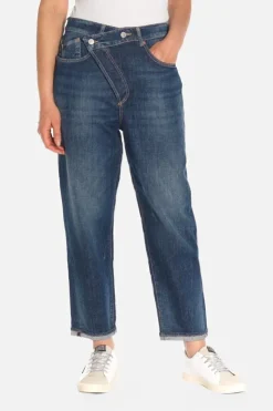 Femme Le Temps des Cerises Coupe Boyfit-Cosy Boyfit 7/8Eme Jeans Bleu N°2