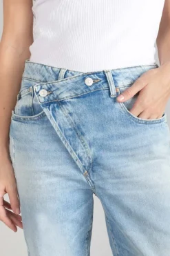 Femme Le Temps des Cerises Coupe Boyfit-Cosy Boyfit 7/8Eme Jeans Destroy Bleu N°5