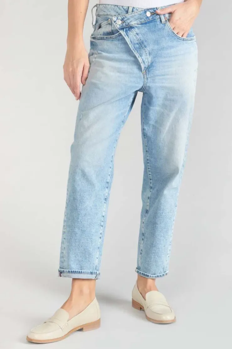 Femme Le Temps des Cerises Coupe Boyfit-Cosy Boyfit 7/8Eme Jeans Destroy Bleu N°5