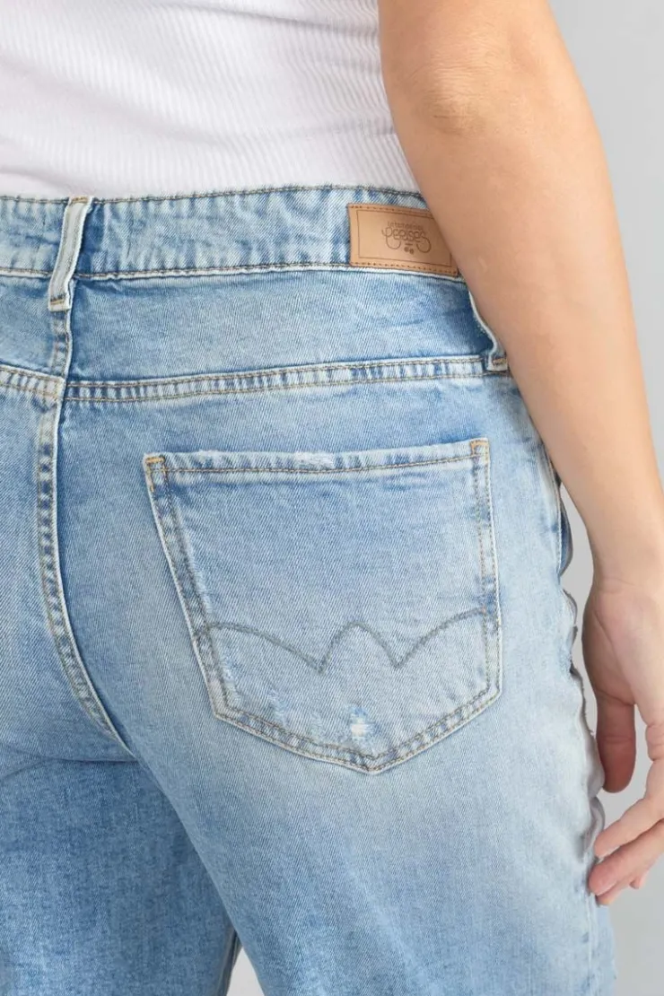 Femme Le Temps des Cerises Coupe Boyfit-Cosy Boyfit 7/8Eme Jeans Destroy Bleu N°5