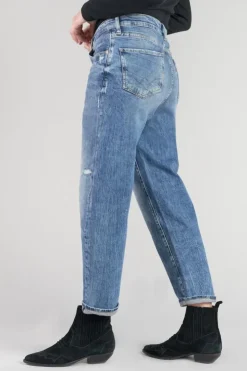Femme Le Temps des Cerises Coupe Boyfit-Cosy Boyfit 7/8Eme Jeans Destroy Vintage Bleu N°4