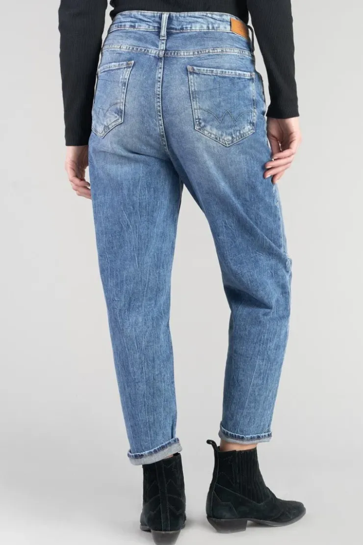 Femme Le Temps des Cerises Coupe Boyfit-Cosy Boyfit 7/8Eme Jeans Destroy Vintage Bleu N°4